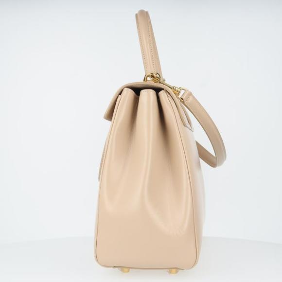 Celine Classic Saise Shoulder Bag CANTA Bej Light Beige Satin Calfskin - Picture 3 of 16